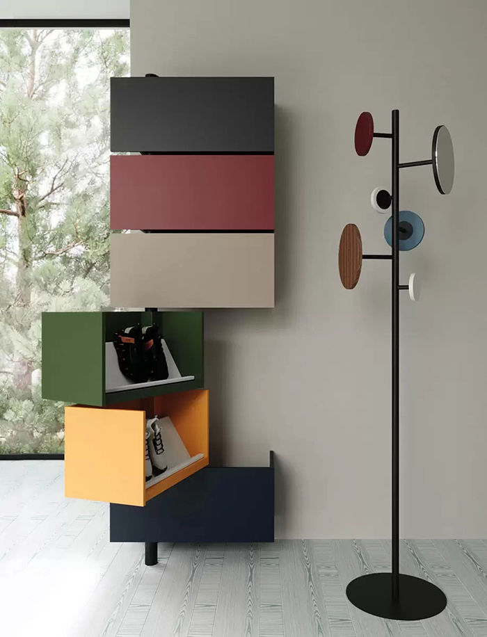 miaje mueble zapatero giratorio moderno de colores